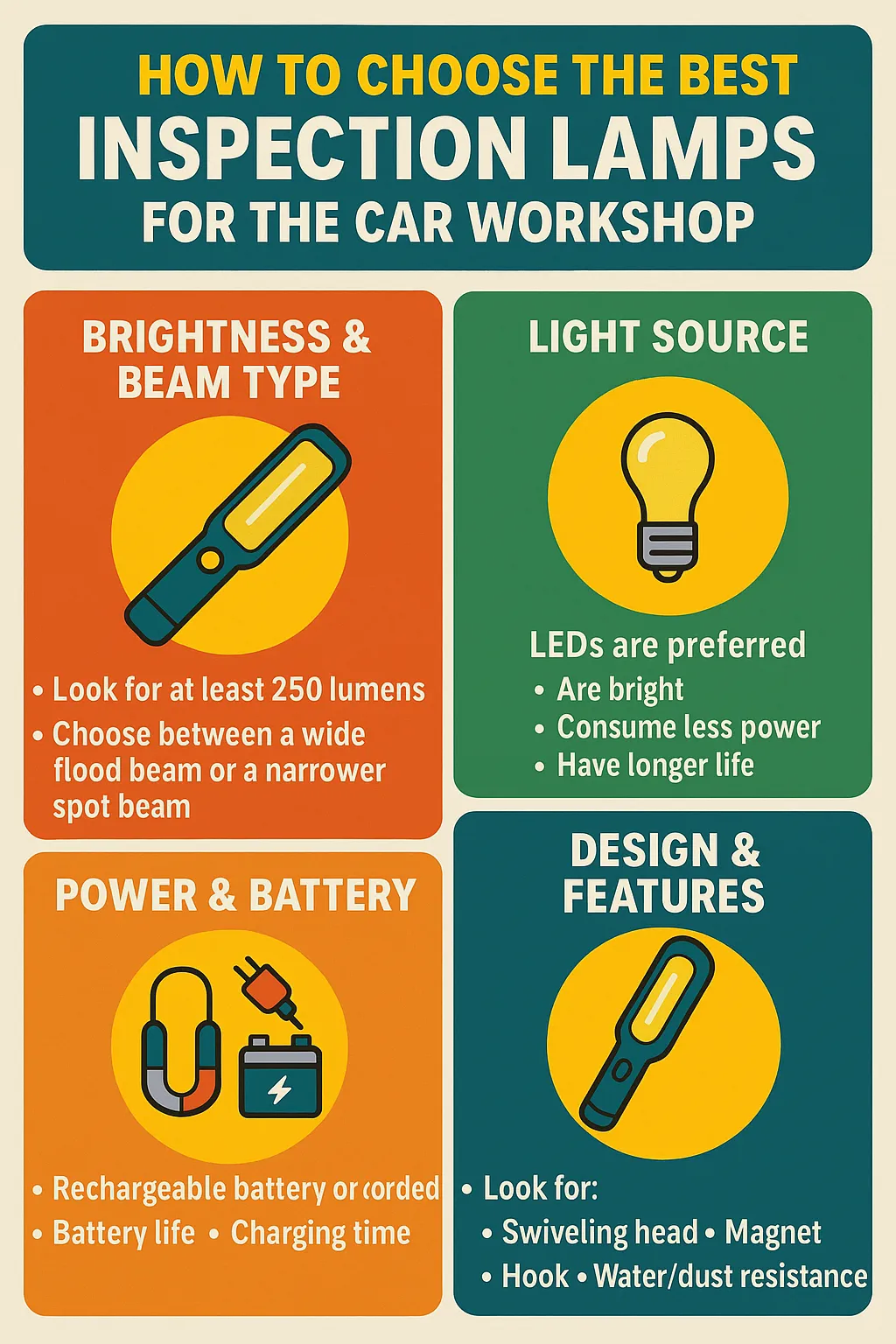 How to Choose The Best Inspection Lamps for the Car Workshop